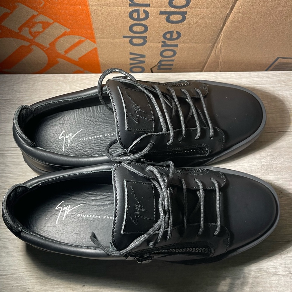 Giuseppe zanotti Men London Double-Zip Leather Low Top